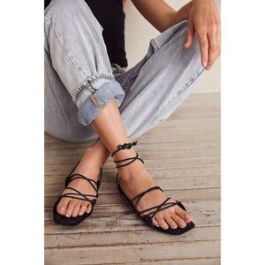 Free People x Jeffrey Campbell Dune Drive Wrap Sandals Size 8
